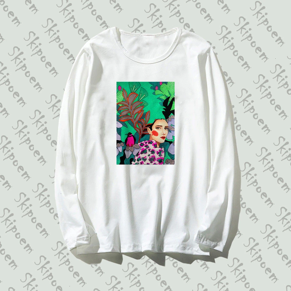 Скандинавском стиле абстрактная девушка Лондон Искусство женская футболка Harajuku