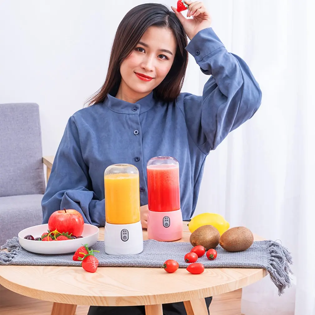

First Generation Portable Mini Juicer Cup Rechargeable Vitamin Juicer Fruit Strong Power Small Juicer Cup 4 Blades