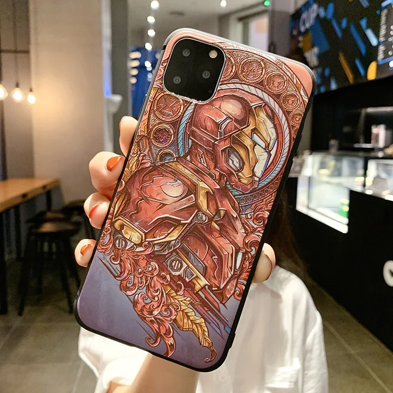 Модный мягкий ТПУ чехол с 3D изображением Железного человека Капитана Америки для iPhone 6S 7 8 plus 11 pro Xs Max XR чехол для телефона - Цвет: Style 3