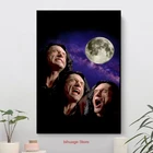 Настенные картины Three Wiseau с изображением Луны, настенные картины для гостиной, дома, офиса, отеля, квартиры, Декор