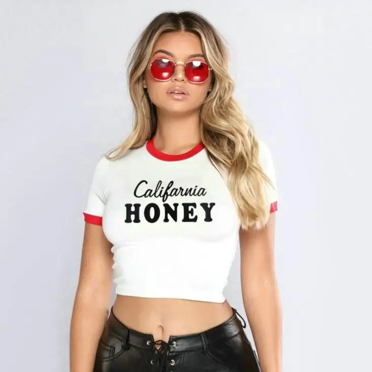 

women t-shirt honey Sleeve O Neck Loose Yellow Tshirt Summer Ladies Tee Shirt Tops Clothes Camisetas Mujer