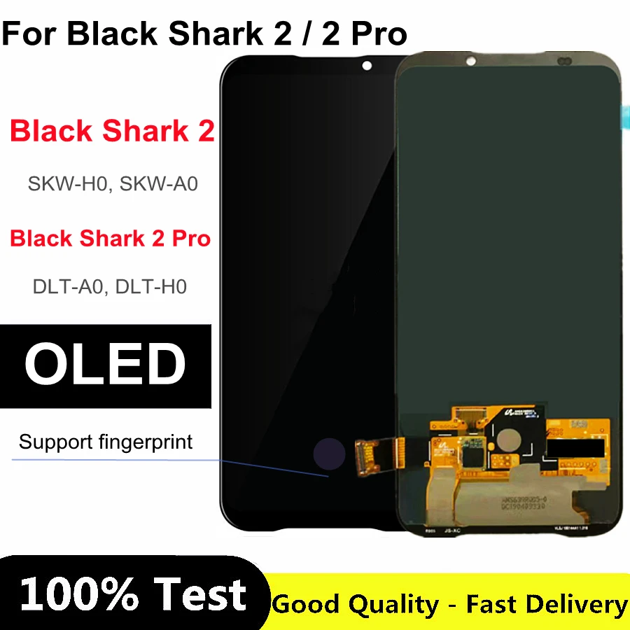 

6.39'' OLED For Black Shark 2 Pro DLT-A0 LCD Display Screen+Touch Digitizer For Xiaomi BlackShark 2 Global SKW-H0 LCD