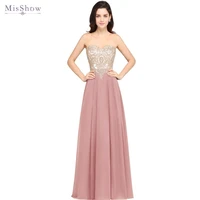 new burgundy scoop neck chiffon long evening dresses 2019 a line formal dress evening gown party robe de soiree