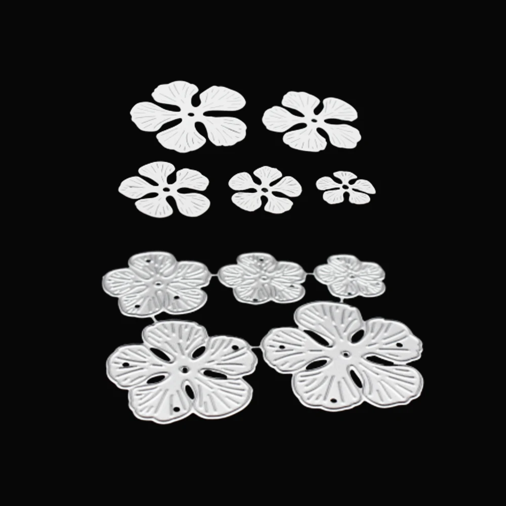 5pcs Flower Stitched metal Cutting dies Christmas New Stencil for DIY Scrapbooking Craft Cut Decor | Дом и сад