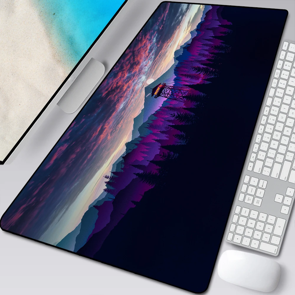 deep forest firewatch laptop gamer mousepad gaming mouse pad large locking edge keyboard 70x30 cm deak mat for cs go lol free global shipping