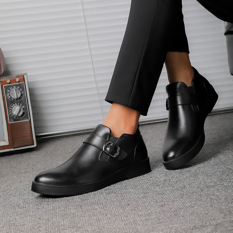 

Brand New Men Dress Shoes Formal Shoes Men's Genuine Leather Handmade Business Shoes Big Size Slip-on Wedding Shoes