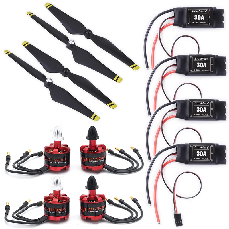 4Pcs motor ESC prop2 30A XXD 2-4S ESC с разъемом 3,5 мм 2212 920KV CW CCW бесщеточный двигатель 9450 Пропеллер для F450 F550 S550 F550 Мультикоптер Дрон - Цвет: 4Pcs motor ESC prop2