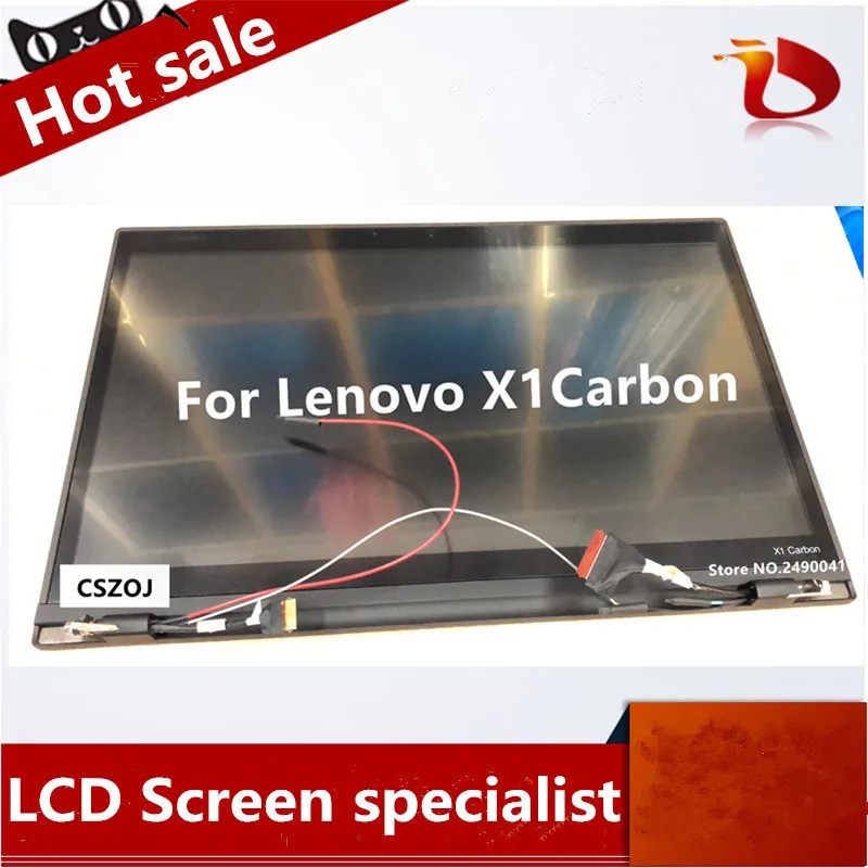 Оригинальный сенсорный ЖК-экран 14 дюймов для Lenovo ThinkPad X1 Carbon 1600х900 с крышкой A &amp B в