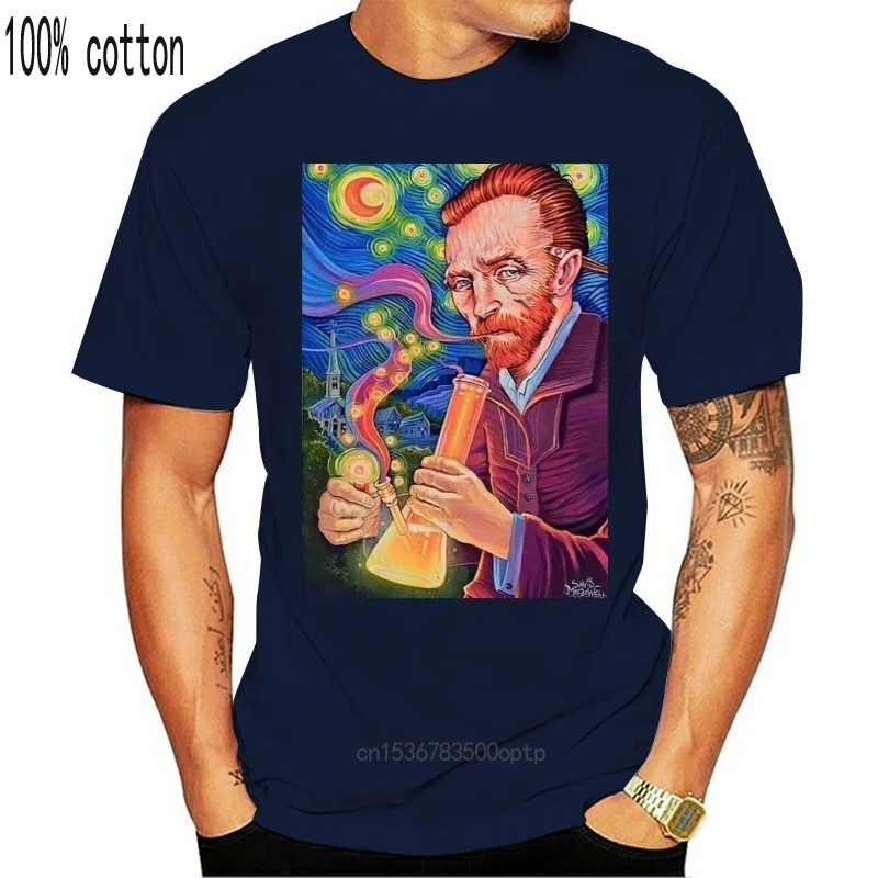 Футболка с рисунком Бонг травы одиннадцать Винсента Ван Гога Бонни Клайда Парижа