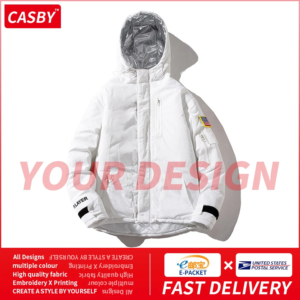 Зимняя дизайнерская Японская уличная одежда с логотипом мужская куртка простая