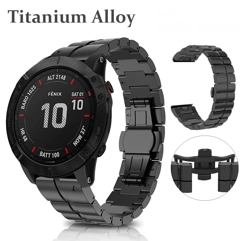 Ремешок для часов из титанового сплава Garmin Fenix 6X/6X Pro высококлассный ремешок