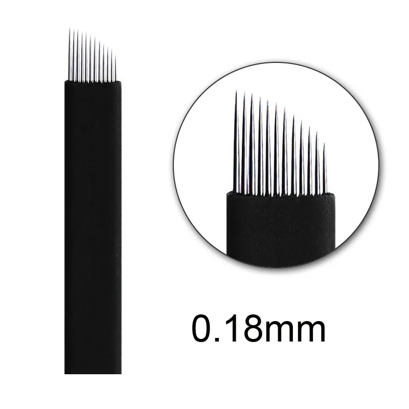 

500 pcs 0.16mm 0.18mm/ 0.25mm tattoo blades Nano LAMINA MICRO 12 FLEX Microblading tattoo Needles Tebori Permannet Manual Pen