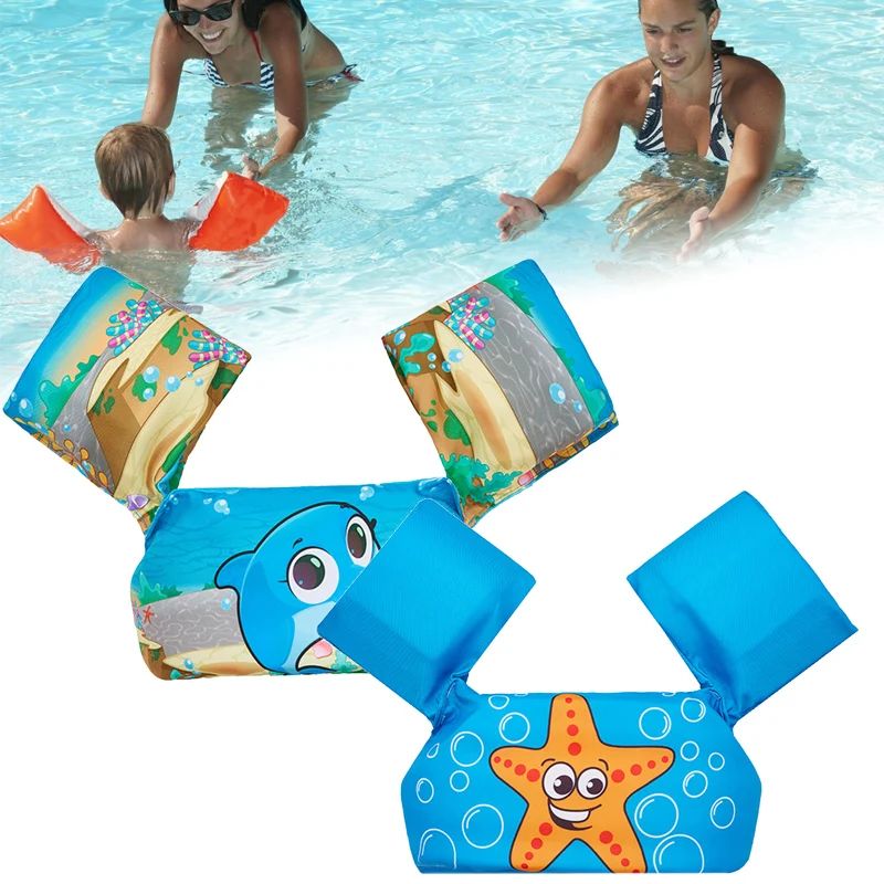

Children Kids Life Jackets Vest Safety Swimming Circle Pool Cartoon Float Durable Accessories &T8
