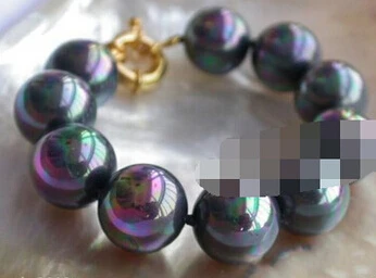 free shipping &gt&gt&gt&gt&gt626515 RARE HUGE 8&quot 16MM REAL RAINBOW BLACK SOUTH SEA SHELL PEARL BANGLE BRACELET 2pc | Украшения и