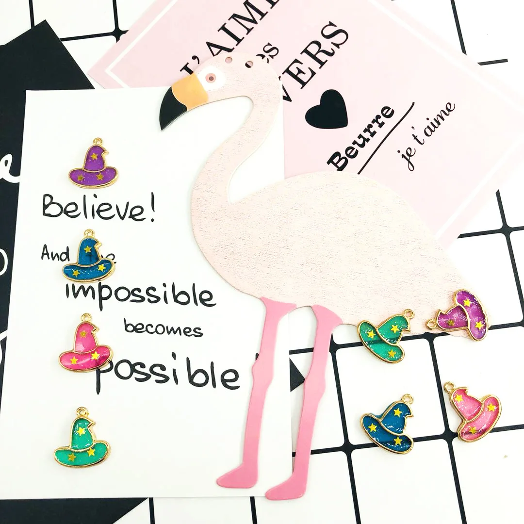 10 шт./лот эмалированная волшебная шляпа волшебник шапочка шармы хэллоуин