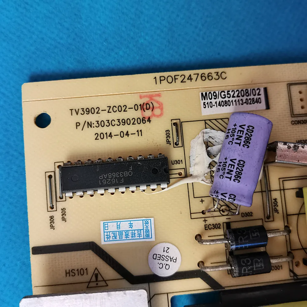 Power Board Card Supply TV3902-ZC02-01(D)(F) 303C3902064 303C3902066 For JVC LT-42C550 42C571 LT-40C540 40HG72U 42HG82U 40D3500M