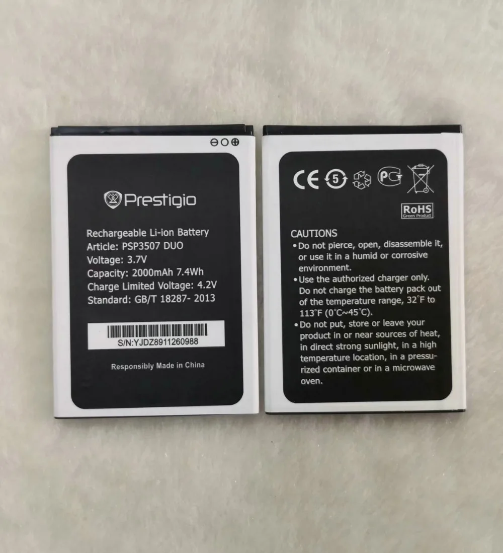 2020 Новинка 2000 мАч PSP 3507 3527 Аккумулятор для Prestigio Wize N3 3507DUO 3527DUO 5502 Muze A5 телефон |