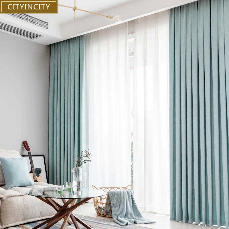Плотные Занавески CITYINCITY s для спальни, роскошные шениловые занавески для гостиной, однотонные занавески для кухни по индивидуальному заказ...
