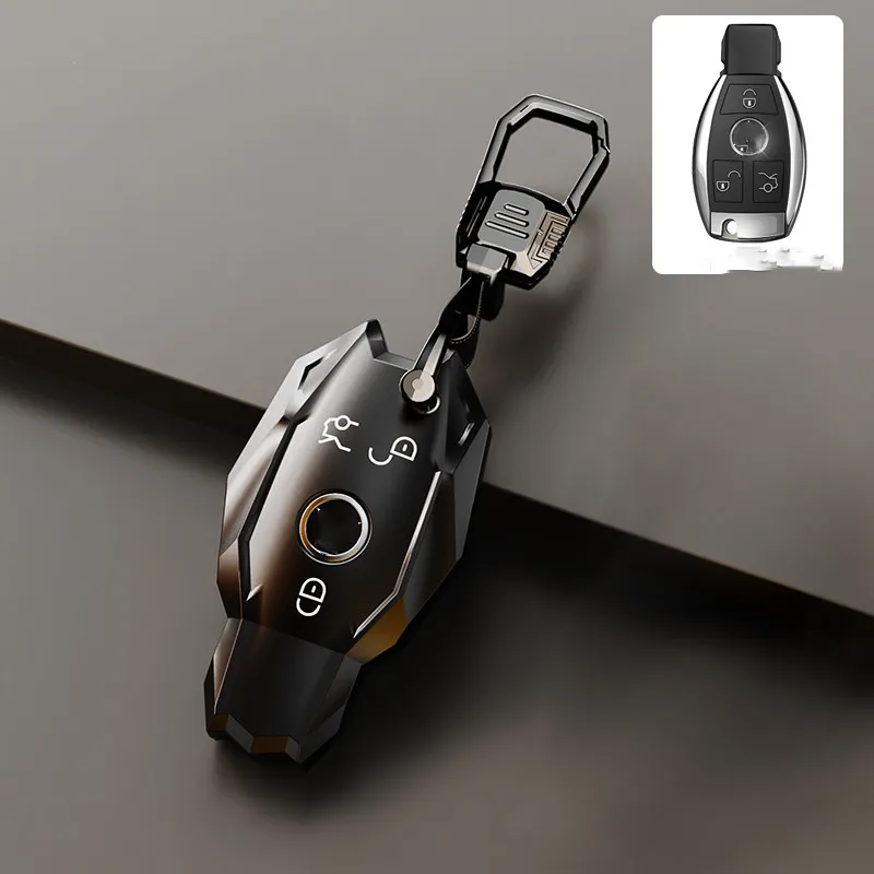 

Car Key Case Cover Key Bag For Mercedes Benz A B C S Class AMG GLA CLA GLC W221 W204 W205 W176 Accessories Holder Shell Keychain
