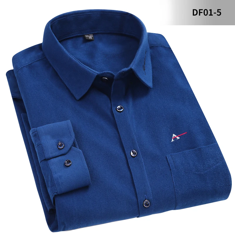 New men's corduroy shirt 2020 Autumn Long-Sleeved Camisa Social Masculina Casual Slim Fit Men Shirt Blouse Colcci Aramy