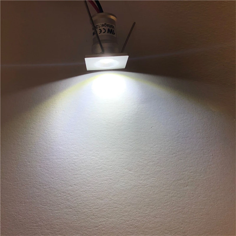 9 шт./лот DC12V 1W Mini LED Downlight Bridgelux Chip Waterproof IP65 светодиодный прожектор светильник для