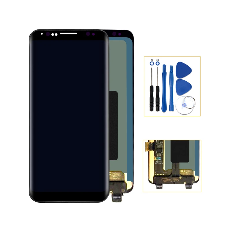 Сменный сенсорный ЖК экран SUPER AMOLED для SAMSUNG Galaxy S9 оригинальный дигитайзер с рамкой