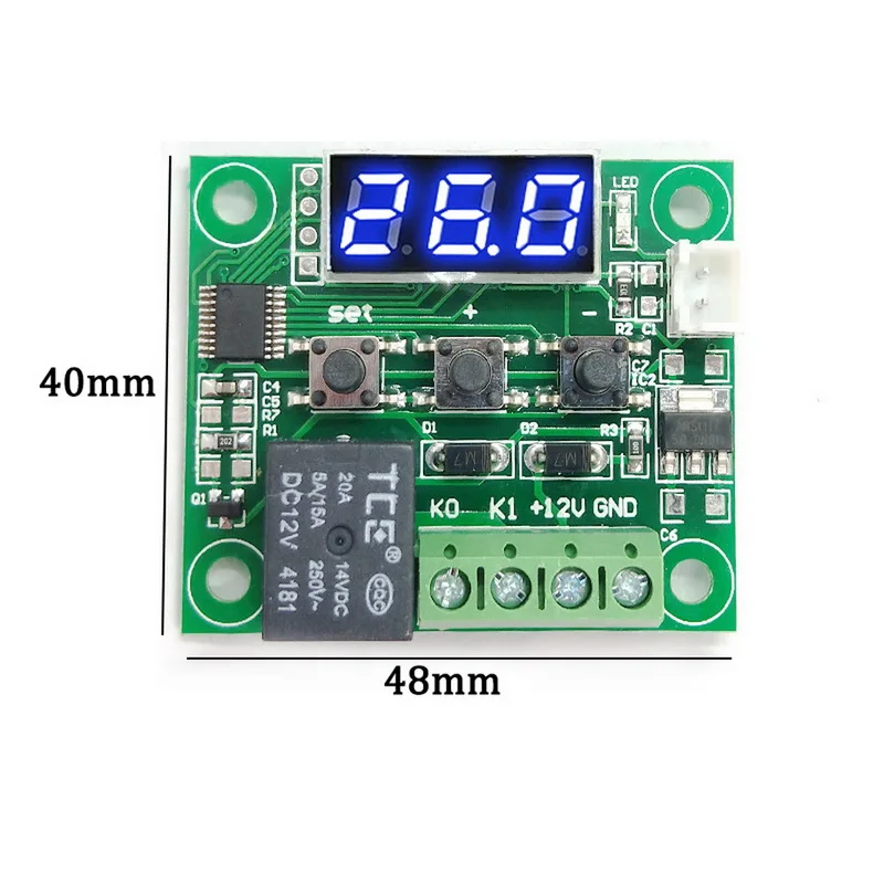

W1209 Red LED Digital Thermostat Temperature Control Thermometer Thermo Controller Switch Module DC 12V 125V Waterproof with Box