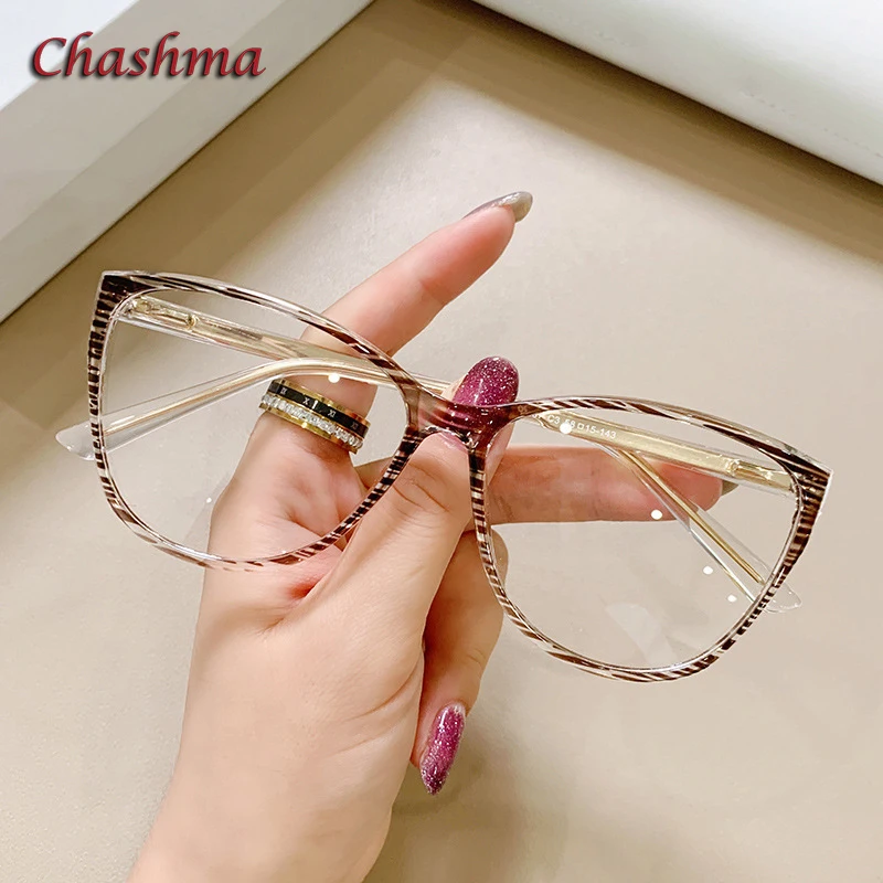 Женские очки кошачий глаз Chashma оправа для солнцезащитных очков TR 90 модные в