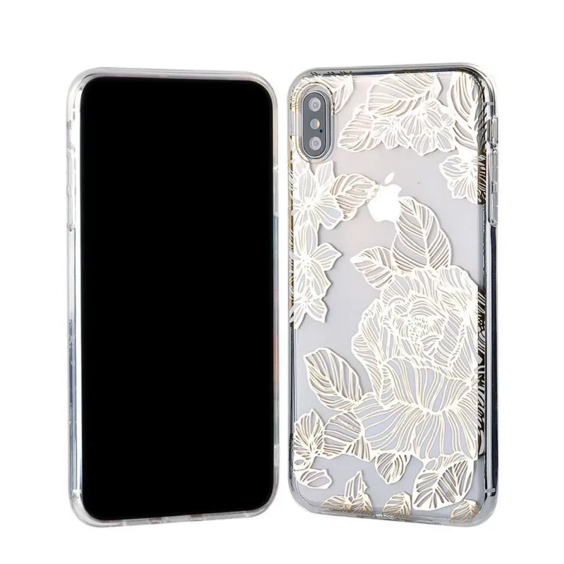 

Bronzing transparent silicone phone case for iPhone11 12Pro Max mini X XR XS XSMax 8 7 6PluS anti-drop protective back cover