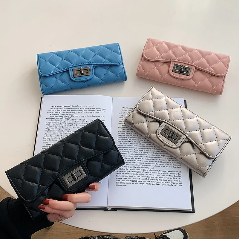 

2021 New Women's Wallet portfel damski Money Bag Lady Long Leather Luxury Clutch Bag Wallet Card Holder carteras para mujer