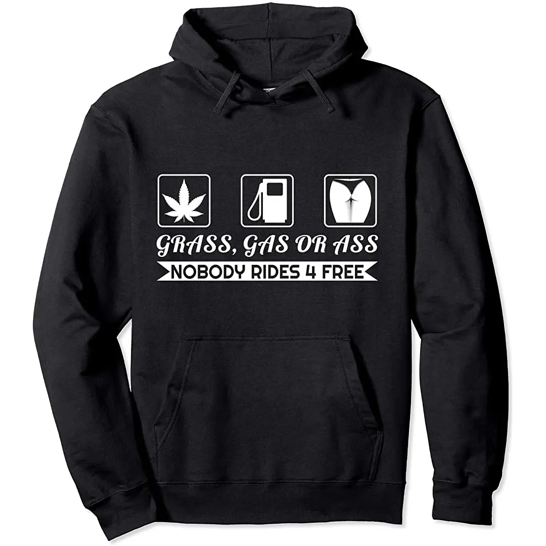 

Пуловер с капюшоном для парней с изображением газона или задницы