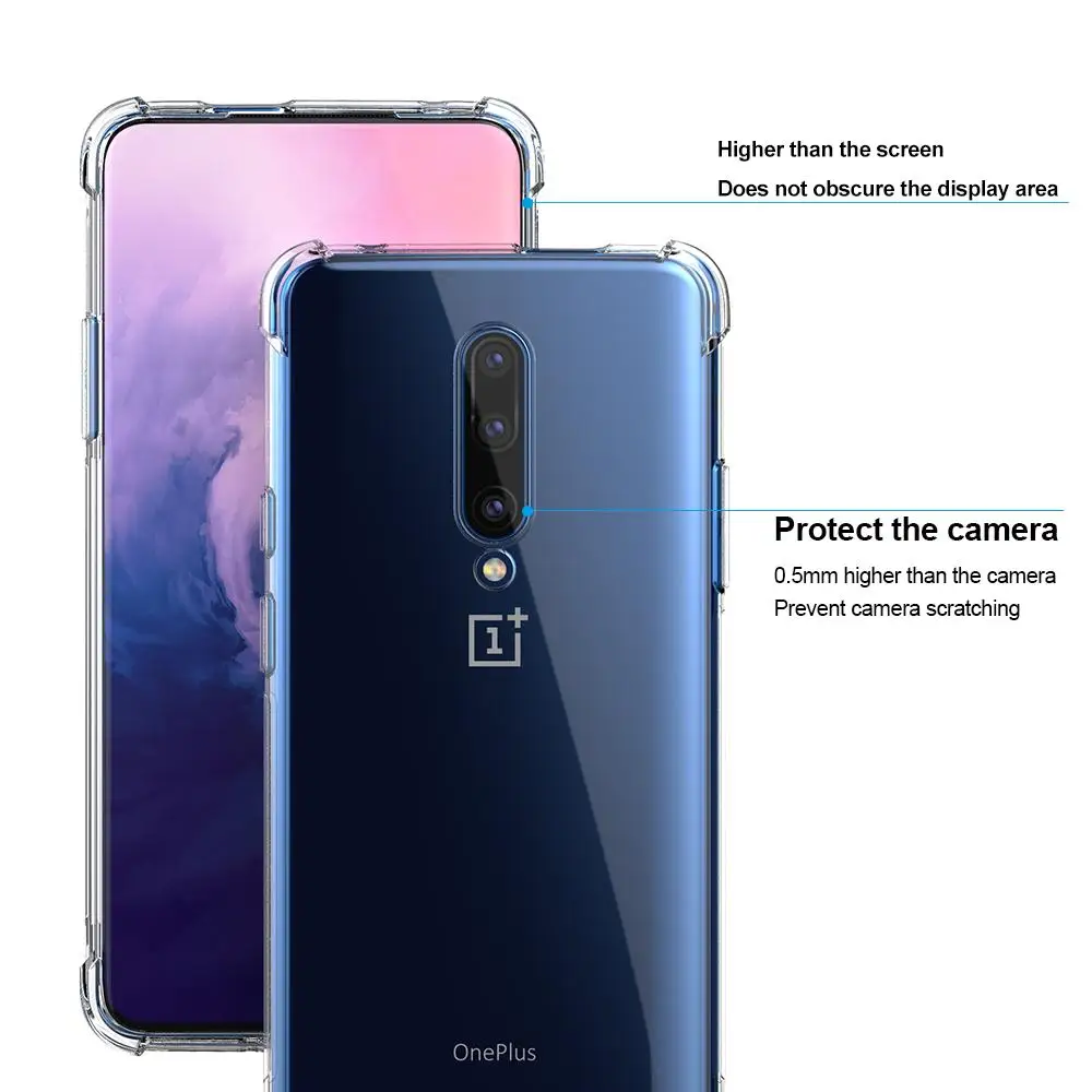 Фото For OnePlus 7 Pro 8 Case Clear Soft TPU Transparent Shockproof 7T 6T 6 5T 5 3 Cover One Plus For OnePlus 7 Pro 8 Case Clear Soft TPU Transparent Shockproof 7T 6T 6 5T 5 3 Cover One Plus