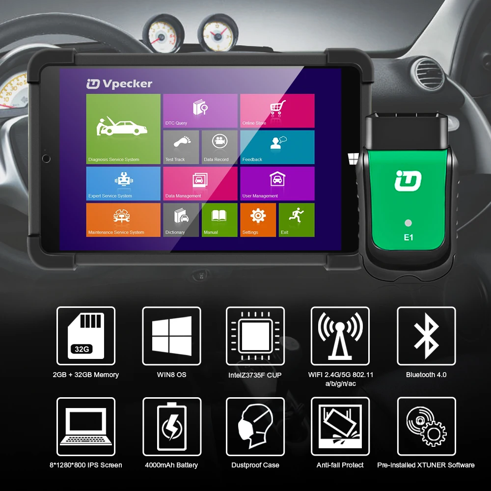 2021 VPECKER автомобильный диагностический сканер OBD2 autoсканер V12.0 WIFI подключение