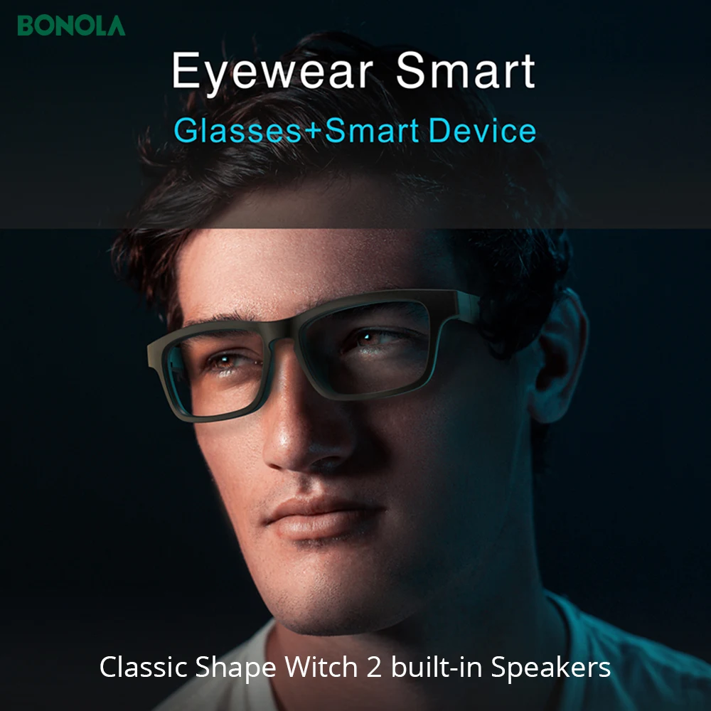 Спортивные умные очки Bonola Bluetooth 5 0 с защитой от звонков и музыки синего света для