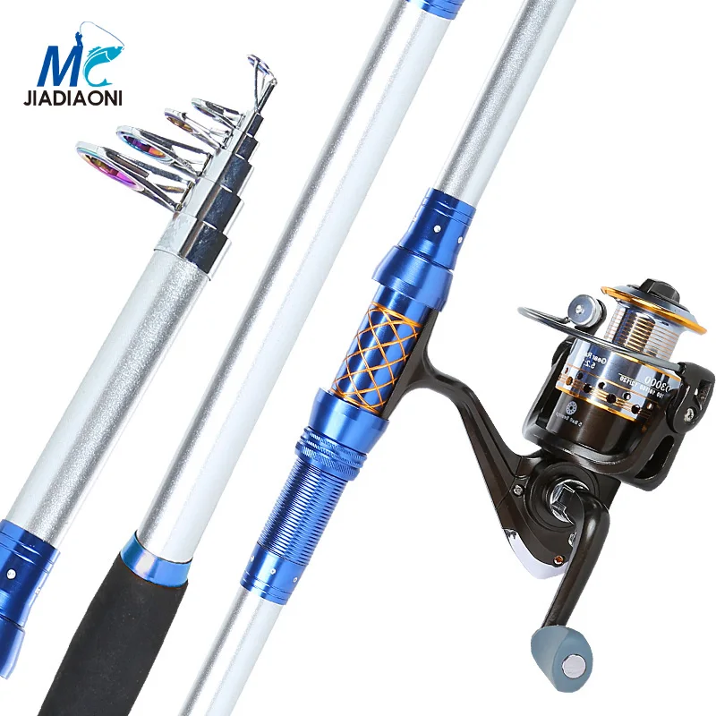 

JIADIAONI Hard Carbon Fiber Telescopic Carp Fishing Rod Feeder Fishing Pole 2.1m/2.4m/2.7m/3.0m/3.6m Hand Rod WIth Fish Wheel