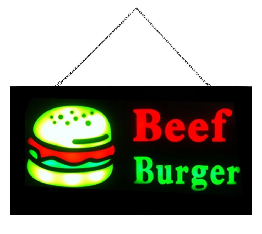 Бургер хот дог магазин led неоновый знак открыть светильник доска Гамбург ночной