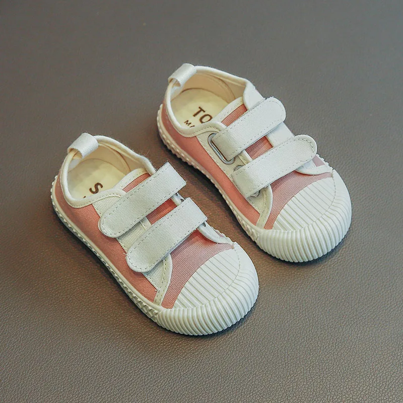 

Children's Canvas Shoes 2021 Spring New Boy Soft-soled Casual Shoes Children's Fashion Shoes Girls Solid-soled Biscuit Shoes