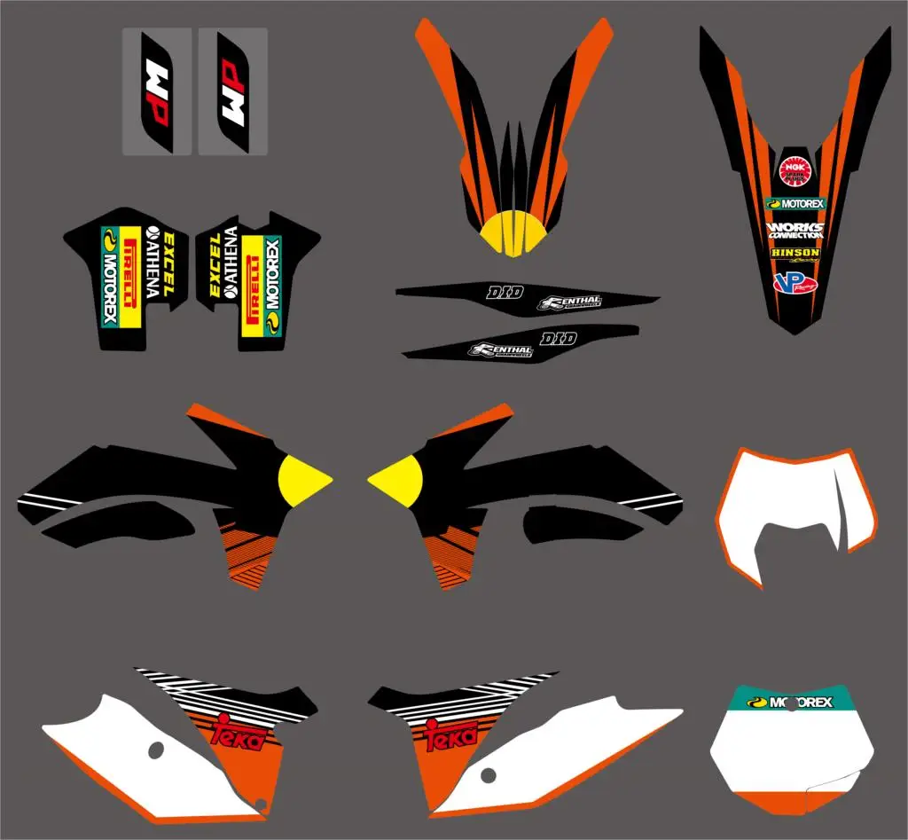 Мотоцикл графическая Наклейка для KTM SX SXF XC XCF XCW W 125 200 250 300 350 450 500 2011 2012 2013 Мотокросс