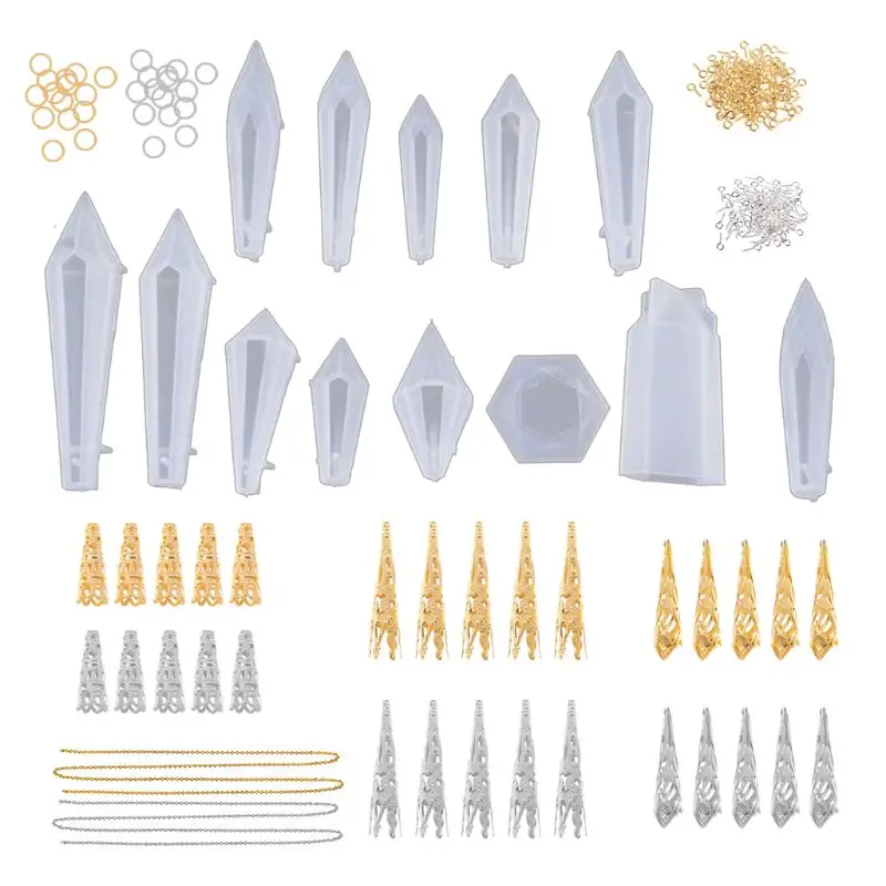 

1 Set Crystal Epoxy Resin Mold Pendulum Casting Silicone Mould Crafts Making Too