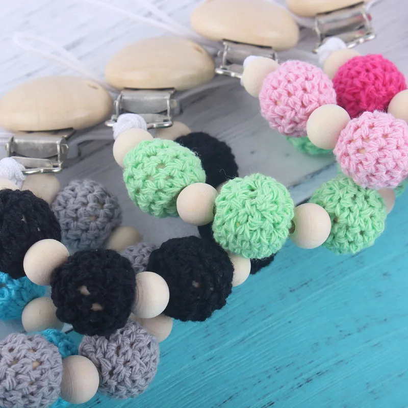 1 шт. деревянные бусины детские соски зажимы цепи крючком бука Детские Товары для