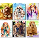 Алмазная вышивка с собакой Кокер-спаниель, полноразмерная 5D картина, вышивка крестиком, 3D мозаичные узоры, вышивка