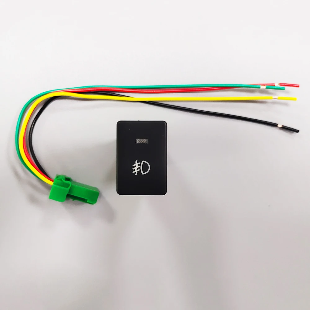 Blue/Yellow/Green Front Fog light Push Switch 4 Wire Button For Toyota Camry Prius Corolla Foglight DC 12V | Автомобили и
