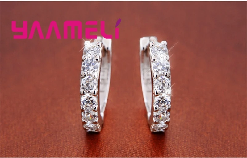 Серьги женские и мужские из серебра 100% пробы с фианитами