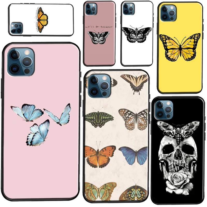 

Чехол с бабочками для iPhone 13 12 11 Pro Max 6S 7 8 Plus SE 2020 12 13 Mini X XR XS Max, задняя крышка