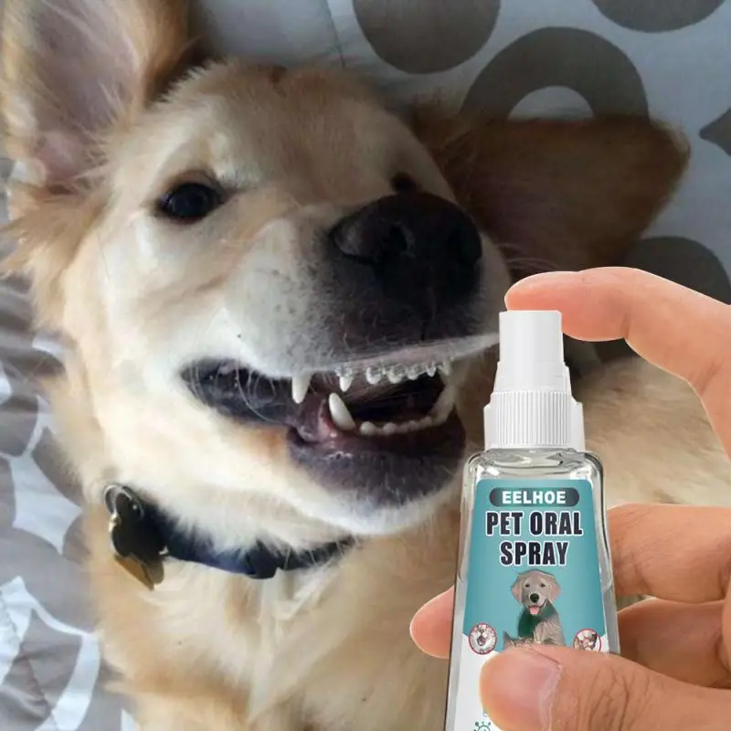 

30ml Pet Care Mouthwash Spray Dog Cat Teeth Breath Cleaning Freshener Mouth Cleaner Supplies Of Eliminate Bad Breath Tartar New
