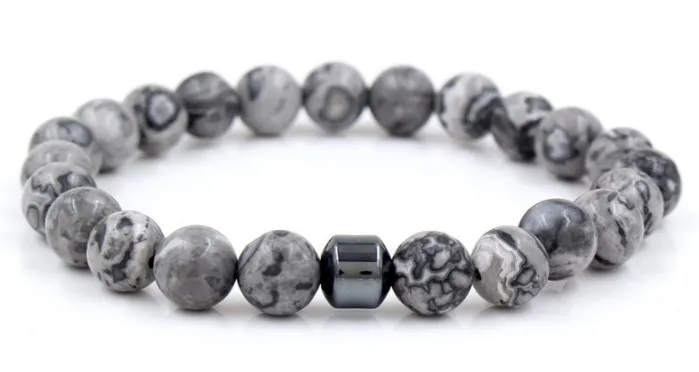 

8 мм dtg42 черный камень вулканическая лава кубического циркония Эластичный регулируемый Будда, йога желтый браслет тигровый глаз браслеты