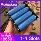 Чехол-зажим для батарей AA LR6 HR6, 1x2x3x4x18650, пластиковый, с проводом свинцовая шпилька