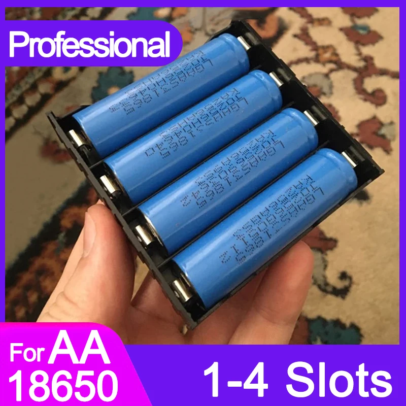 DIY пластик AA LR6 HR6 чехол для хранения батареек с зажимом держатель Контейнер 1X2X 3X 4X