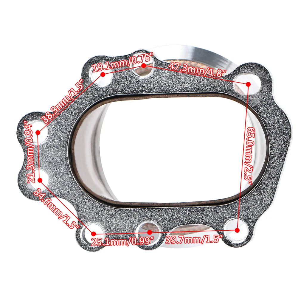 T25 T28 GT25 GT28 8 BOLT to 3&quot v band Exhaust Manifold Converter Adaptor Flange 4826 | Engine