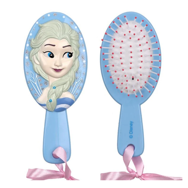 Зеленый Дисней Принцесса замороженная щетка для волос brosse cheveux Kids нежная Антистатическая щетка кудрявый клубок Русалка щетина ручка Клубок Расческа - Цвет: Зеленый